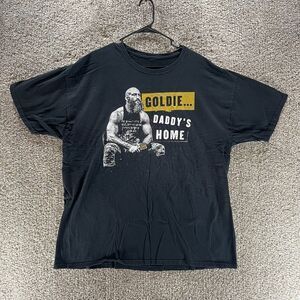 WWE Shirt Adult 2XL XXL Black Goldie Rodgers Daddys Home Casual Cotton Logo Mens